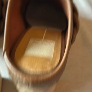 Brown woven detail mocasin shoes